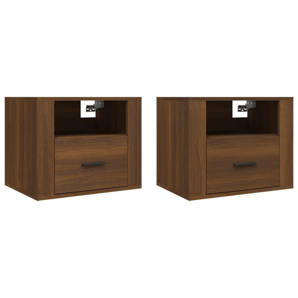 VIDAXL Tables de chevet murales 2 pcs Chene marron 50x36x40 cm