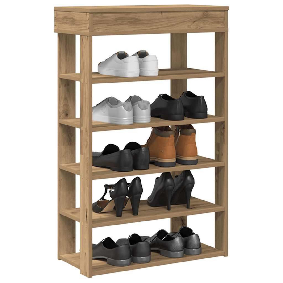 VIDAXL Etagere a chaussures chene artisanal bois d'ingenierie