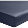 Voir la diapositive 1 : Home collection Drap housse 100%satin de coton 70 fils -indigo