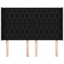 Voir la diapositive 3 : VIDAXL Tete de lit avec oreilles Noir 147x16x118/128 cm Tissu