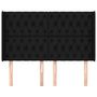 Voir la diapositive 3 : VIDAXL Tete de lit avec oreilles Noir 147x16x118/128 cm Tissu