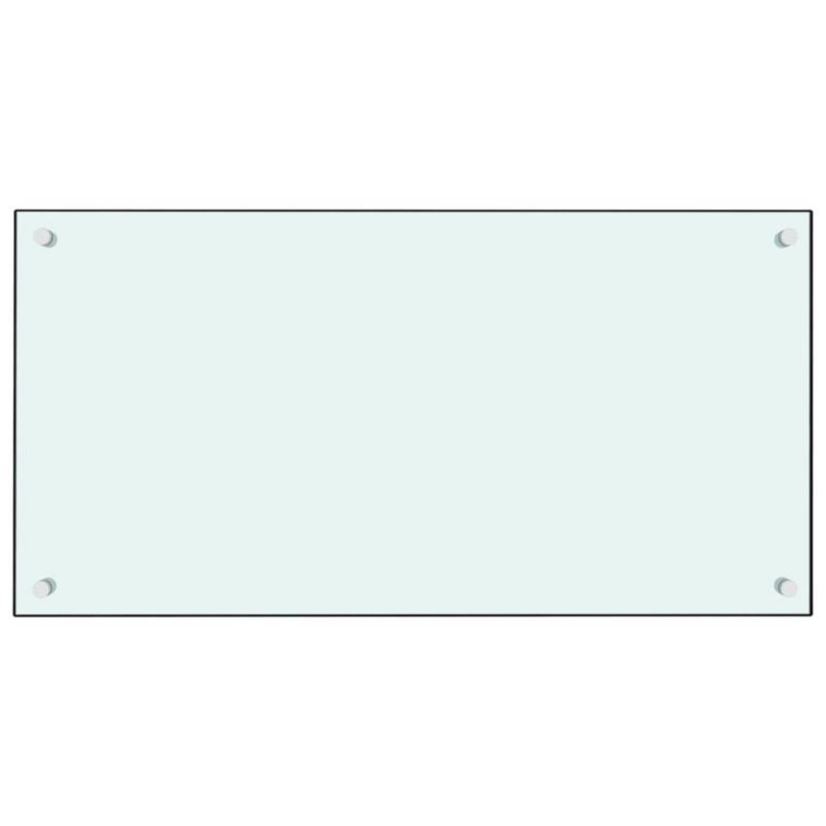 VIDAXL Dosserets de cuisine 2 pcs blanc 80x40 cm verre trempé