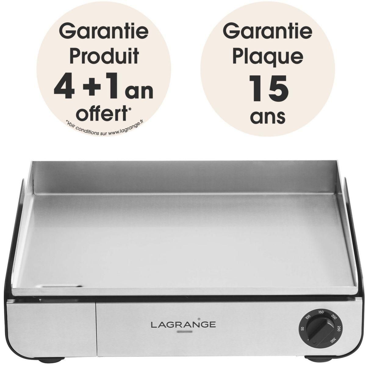 LAGRANGE Plancha électrique Pro 50M noir à poser, 50x40 cm + kit d'accessoires
