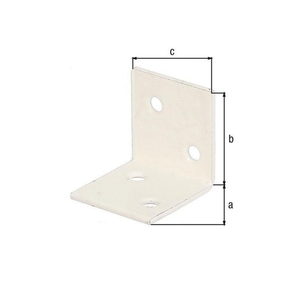 CENTRALE BRICO Equerre En Acier Plastifié, L.3 X L.3 X H.3 Cm