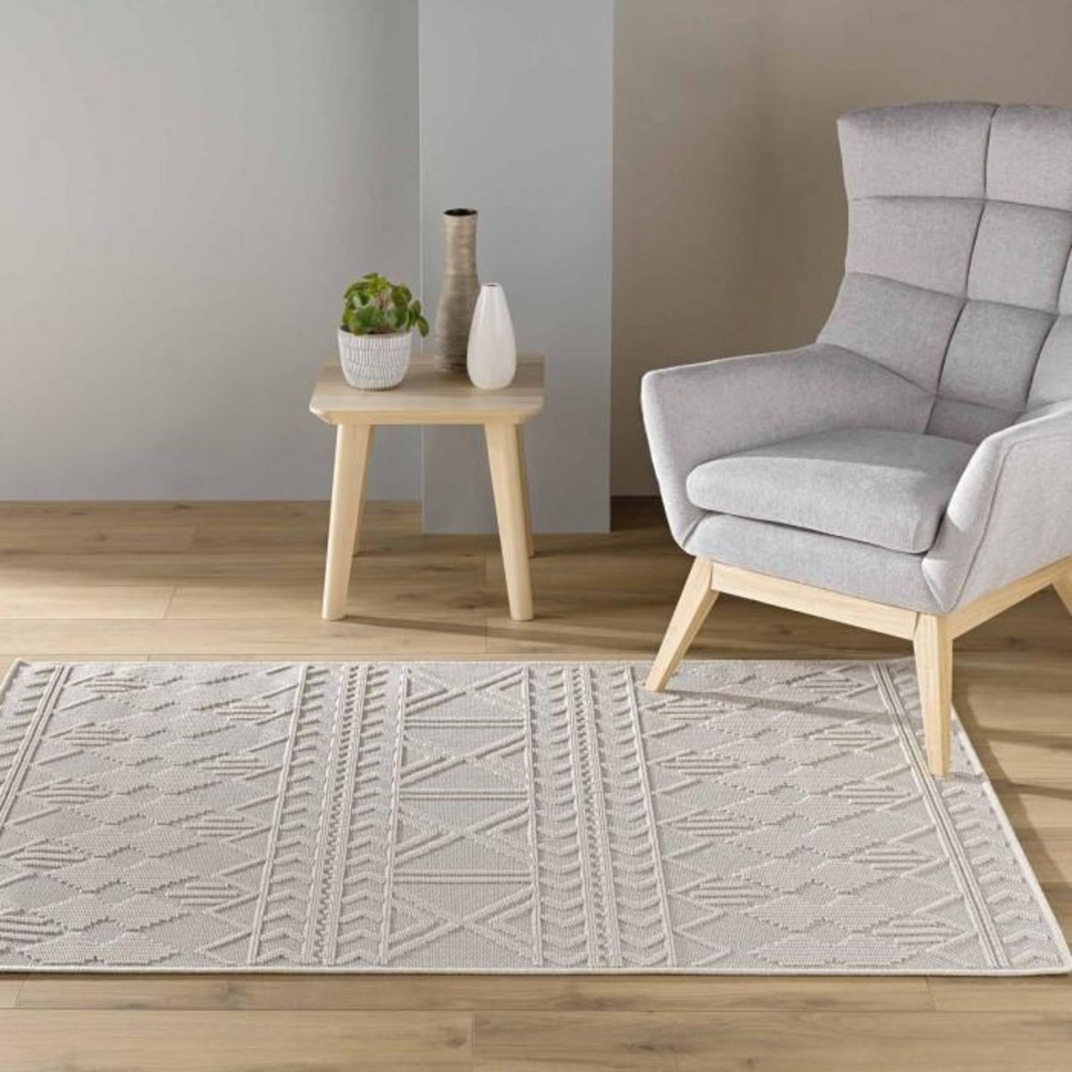 Paris Prix Tapis Déco Tissé  Valam  120x170cm Naturel
