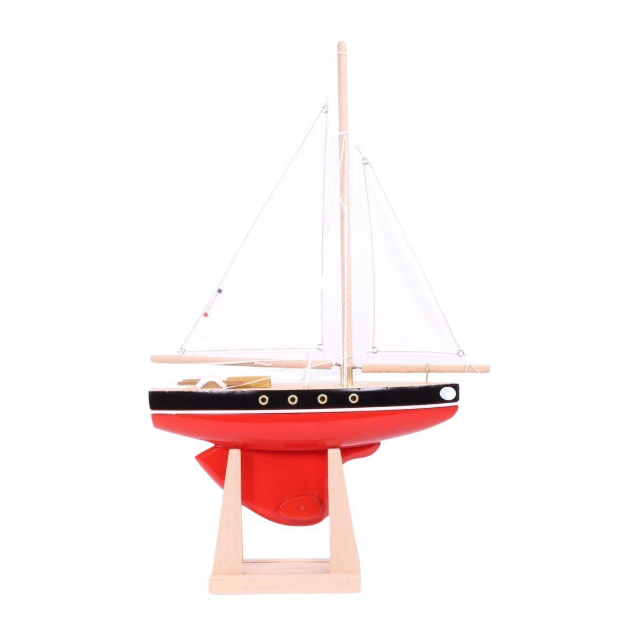 TIROT Le Tirot Rouge - voilier en bois 30 cm