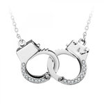 SC CRYSTAL Collier menottes SC Crystal orné de Cristaux scintillants