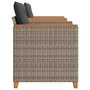 Voir la diapositive 4 : VIDAXL Ensemble de bistro 3 pcs et coussins gris resine tressee acacia
