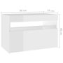 Voir la diapositive 6 : VIDAXL Tables de chevet lumieres LED 2 pcs blanc brillant 60x35x40 cm