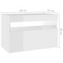 Voir la diapositive 6 : VIDAXL Tables de chevet lumieres LED 2 pcs blanc brillant 60x35x40 cm