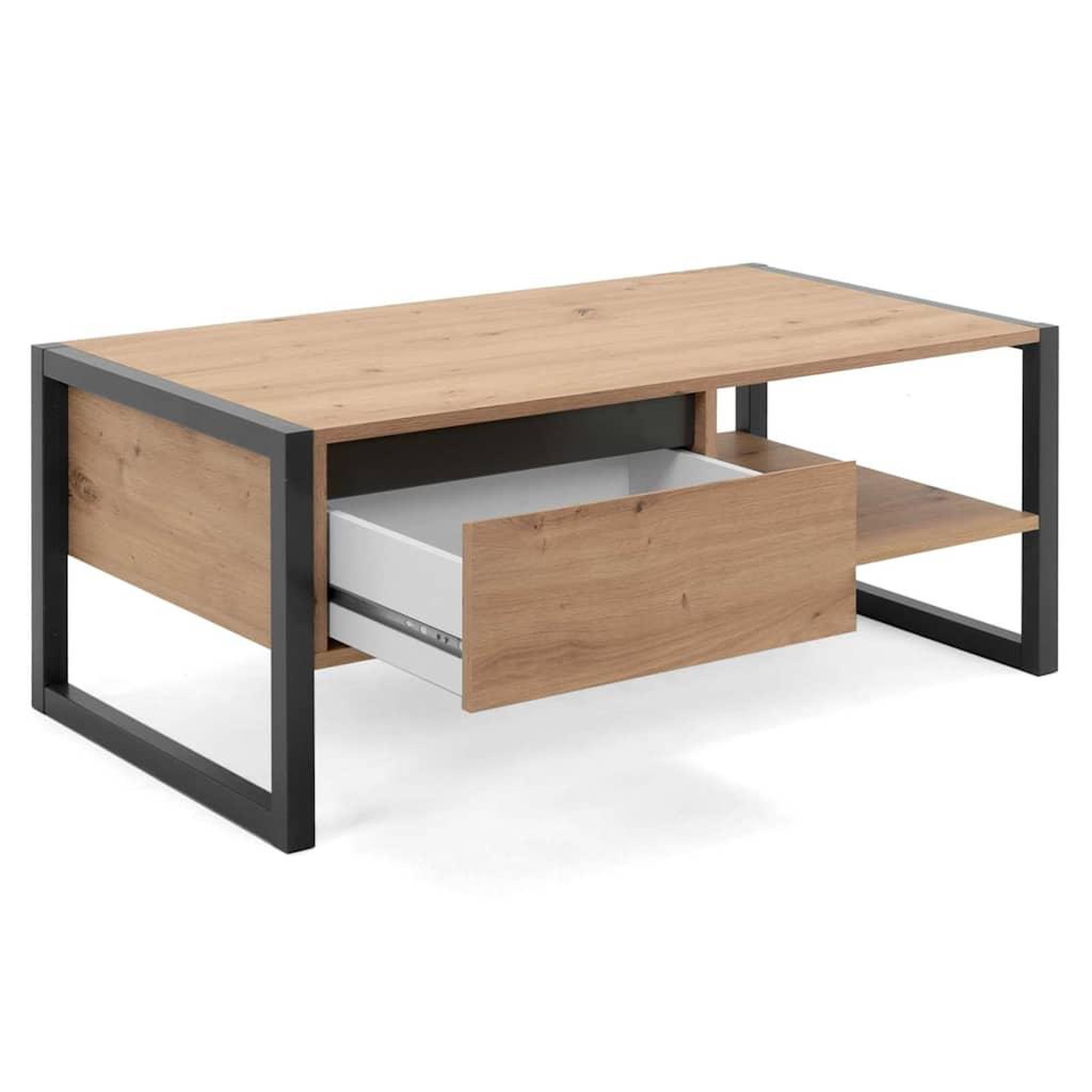 Voir la diapositive 4 : Finori Finori table basse denver 55 chene artisanal et gris anthracite