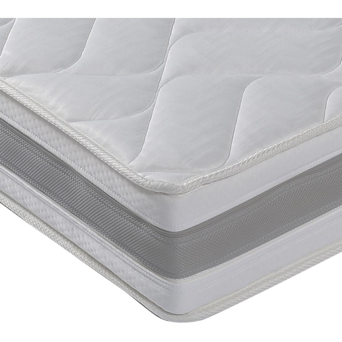 PRESTIGE Collection Ensemble matelas ressorts TEMPO GREY + sommier déco gris 140x190 cm 