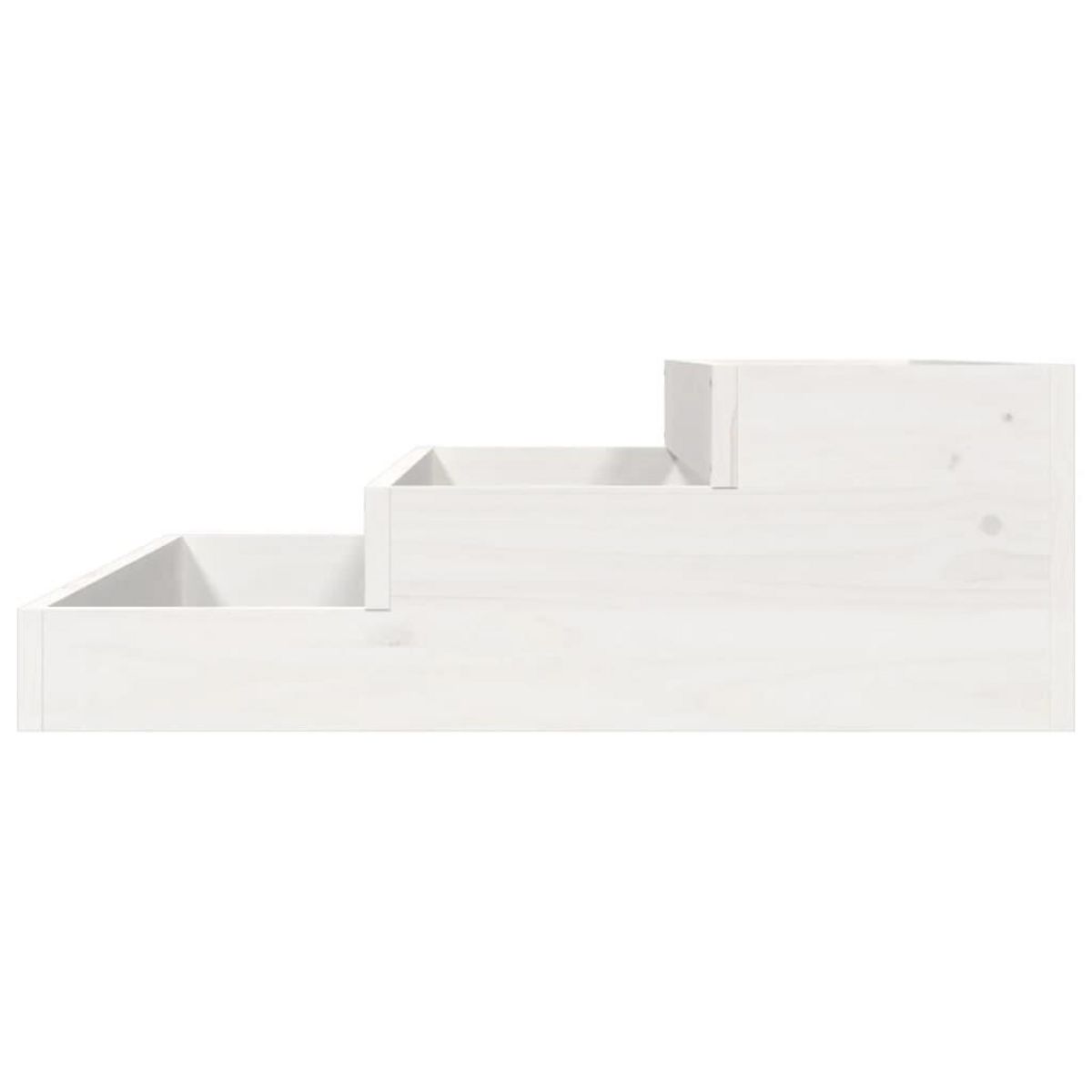 VIDAXL Jardiniere Blanc 78x78x27 cm Bois massif de pin