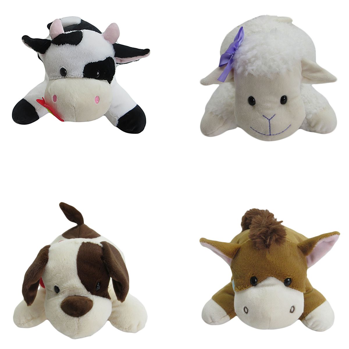 One Two Fun Peluches animaux allongés ferme 35 cm 