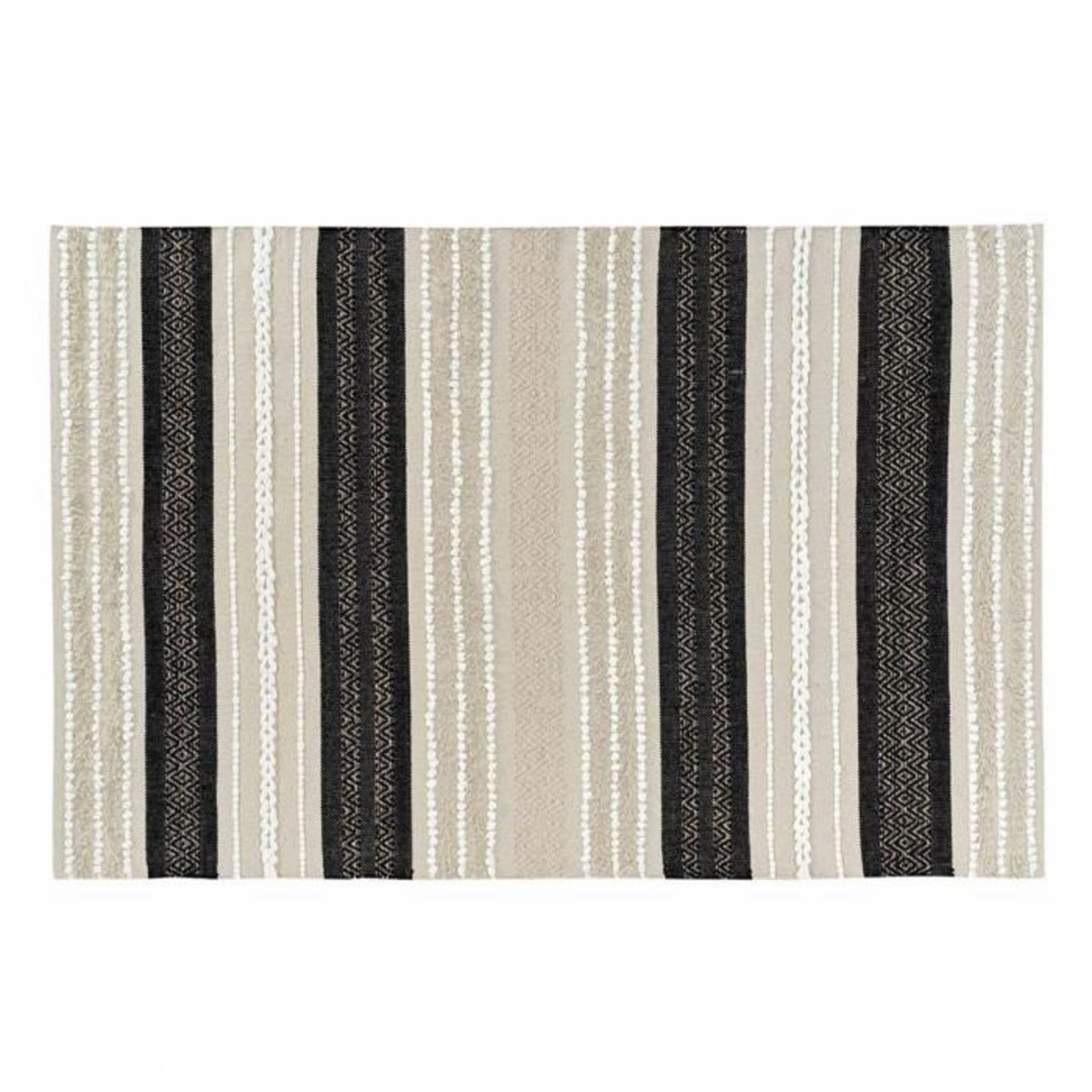Paris Prix Tapis Déco  Mirage  120x170cm Naturel & Noir