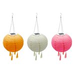 Lumisky Suspension d'extérieur nomade solaire SHANGRI LA Orange Nylon D20cm