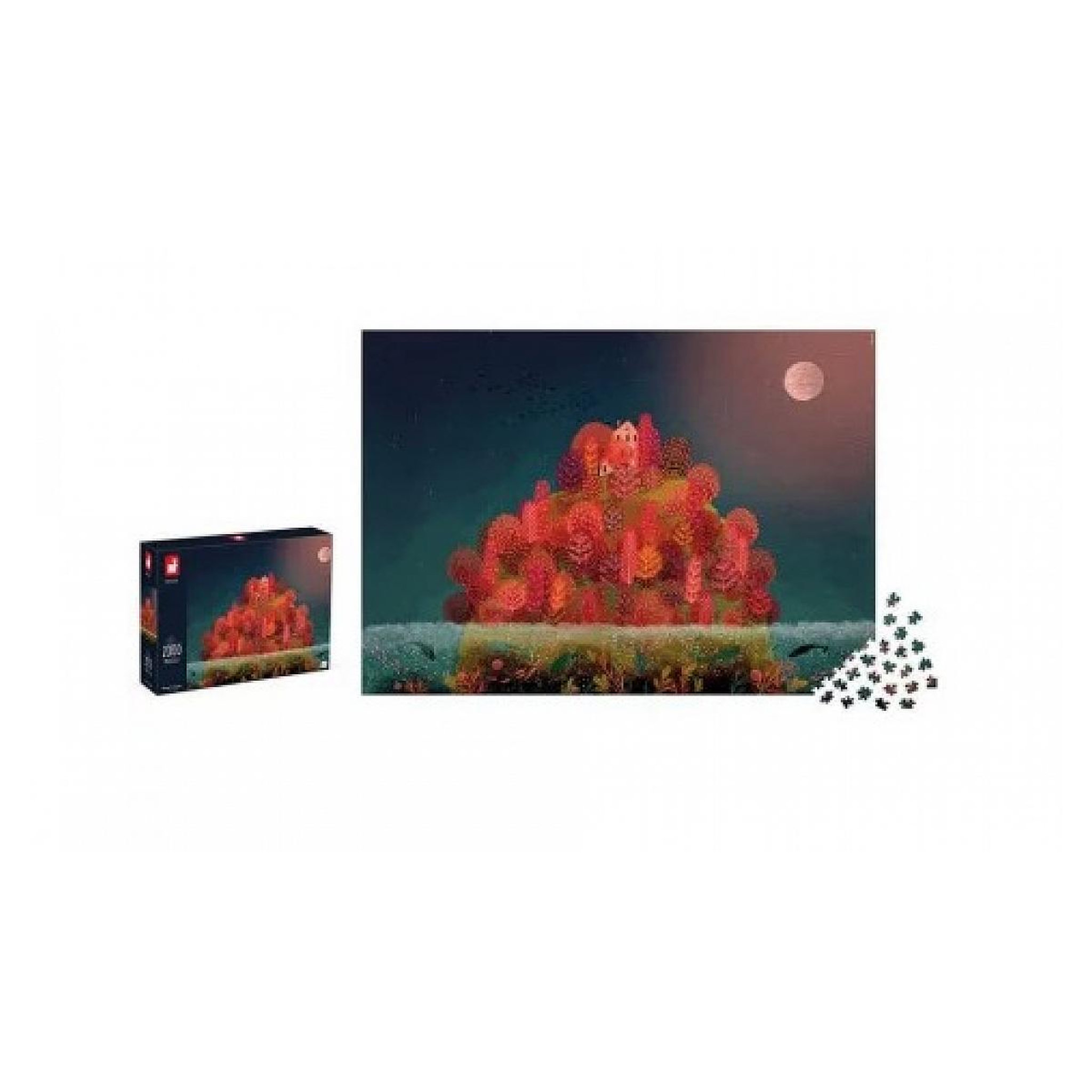 Voir la diapositive 3 : Juratoys-Janod Puzzle automne rouge 2000 pieces – juratoys-janod