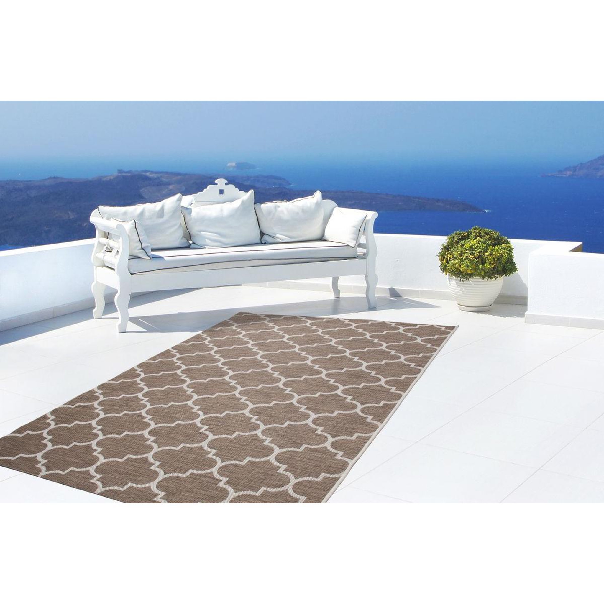 Voir la diapositive 2 : Paris Prix Tapis tissé à poils courts  batu  beige