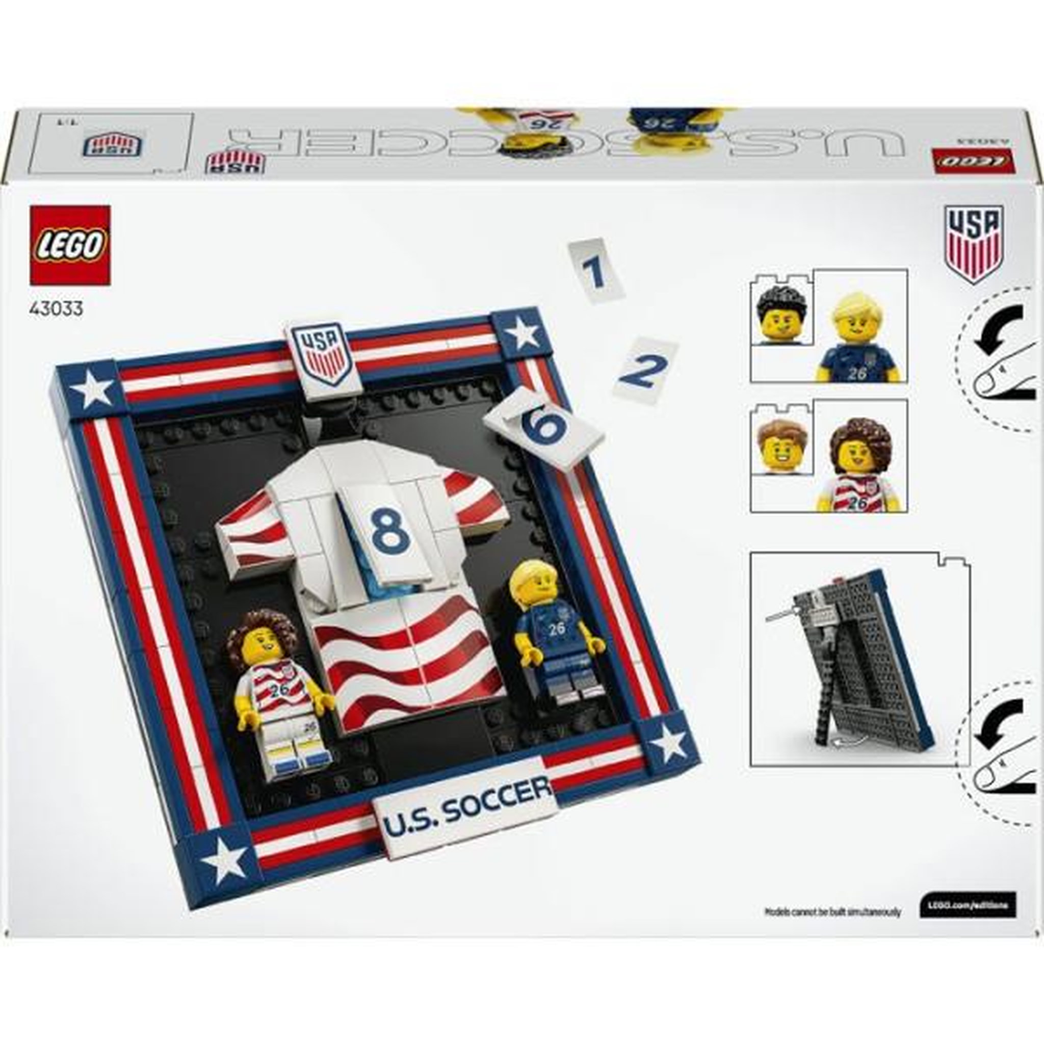 Voir la diapositive 4 : LEGO LEGO Editions 43033 Maillot 2026 de l'Équipe Nationale Américaine de Foot - Jouet 10 ans