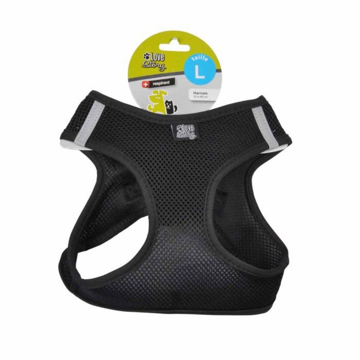 Paris Prix Harnais pour Chien  Mesh  48cm Noir