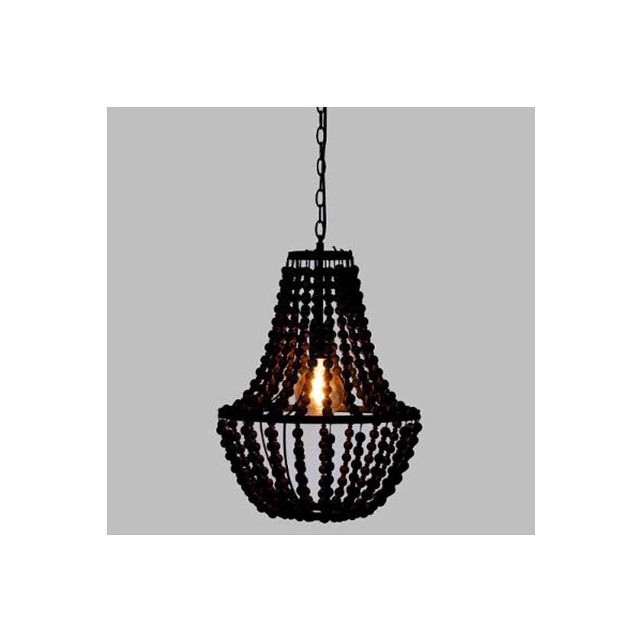Voir la diapositive 3 : ATMOSPHERA Lampe suspension perles  goya  53cm noir
