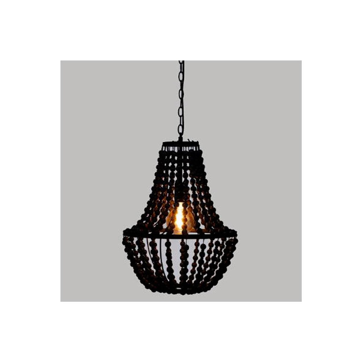ATMOSPHERA Lampe Suspension Perles  Goya  53cm Noir