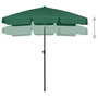 Voir la diapositive 3 : VIDAXL Parasol de plage vert 180x120 cm