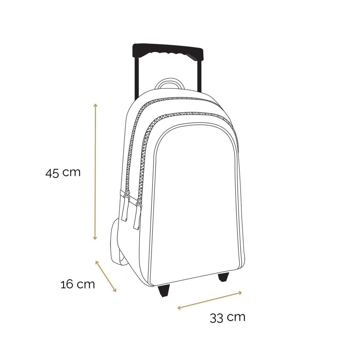 Bagtrotter BAGTROTTER Sac à dos à roulettes 45 cm Transformers Noir
