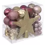 FEERIC LIGHT & CHRISTMAS Coffrets Décoration sapin de Noël 44 pièces - Rose et Doré