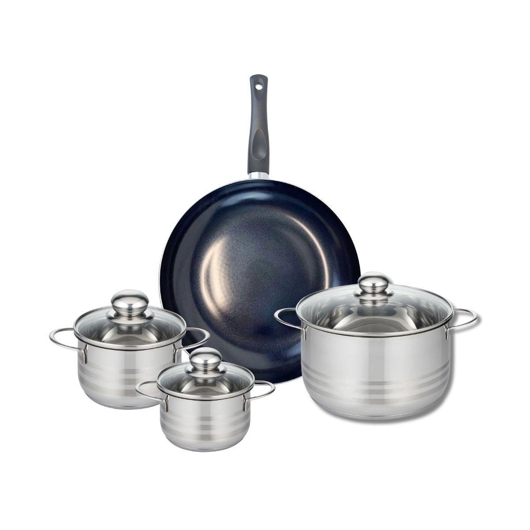 ELO Ensemble de 1 poêle de cuisson 32 cm et 3 faitouts 14, 16 et 24 cm elo prima brillant