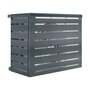 Voir la diapositive 1 : ID MARKET Cache climatiseur en métal gris anthracite protection unité extérieur 110 x 55 x 80 cm