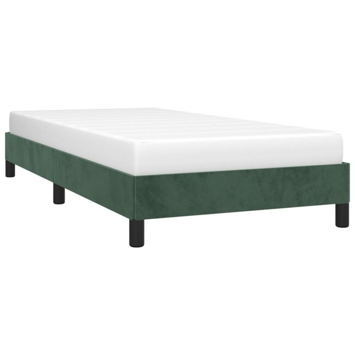 VIDAXL Cadre de lit sans matelas vert fonce 90x200 cm velours