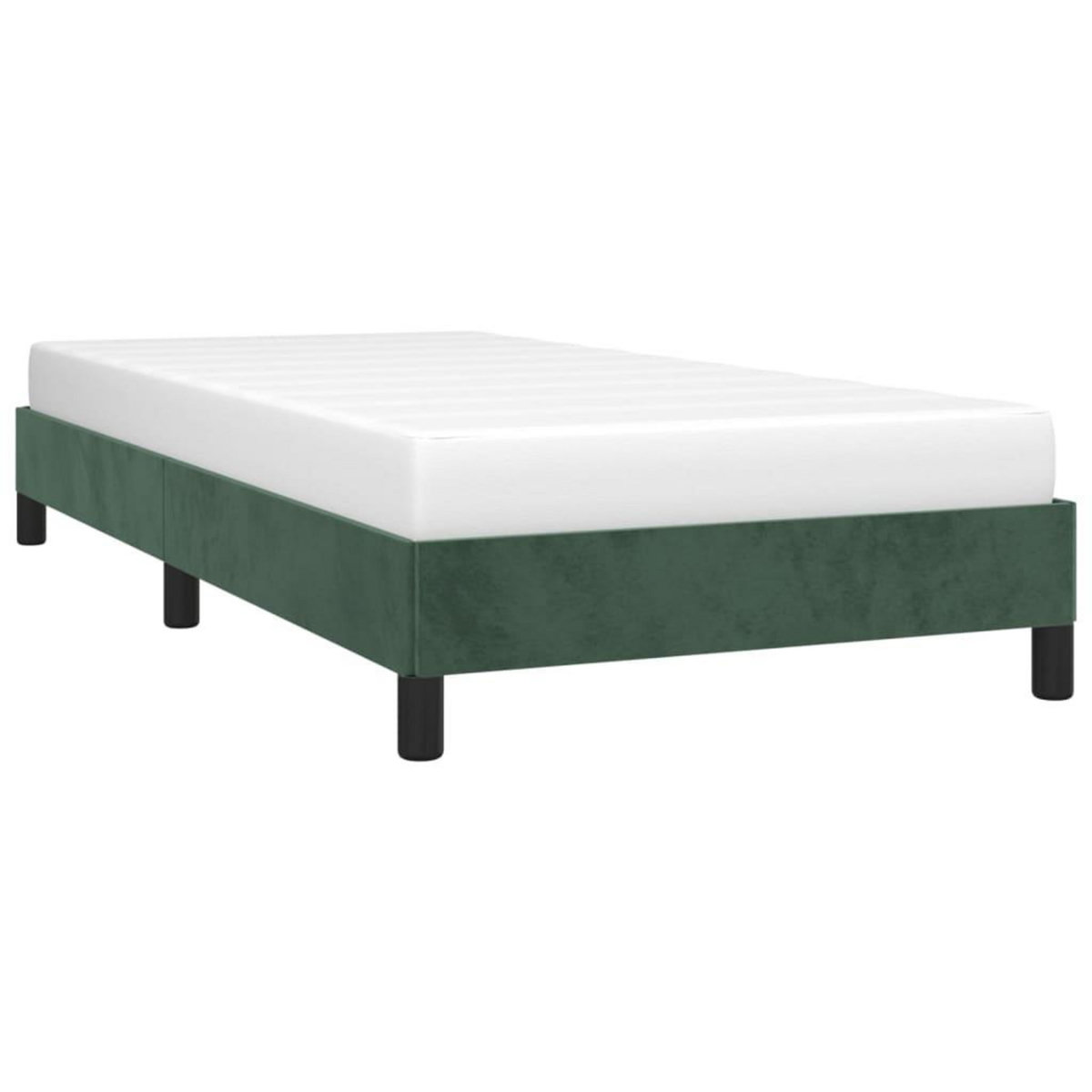 VIDAXL Cadre de lit sans matelas vert fonce 90x200 cm velours