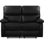 Voir la diapositive 3 : Habitat et Jardin Canapé relax  Lincoln  - 147 x 89 x 103 cm - 2 places - Noir