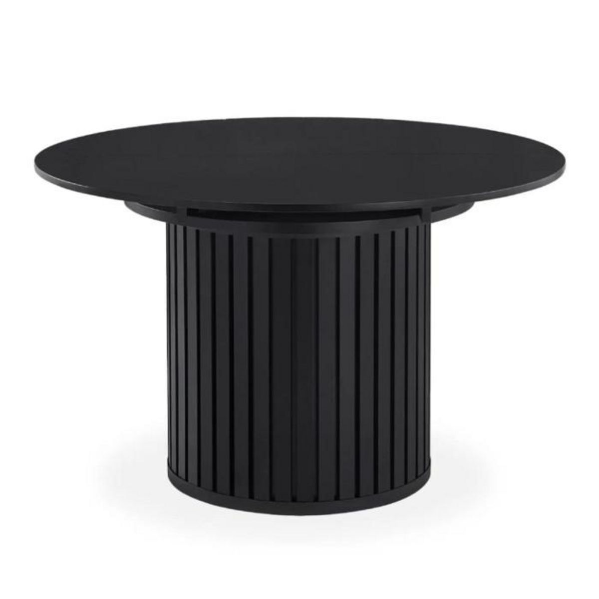 Paris Prix Table à Manger Ronde Extensible  Karo  120cm Noir