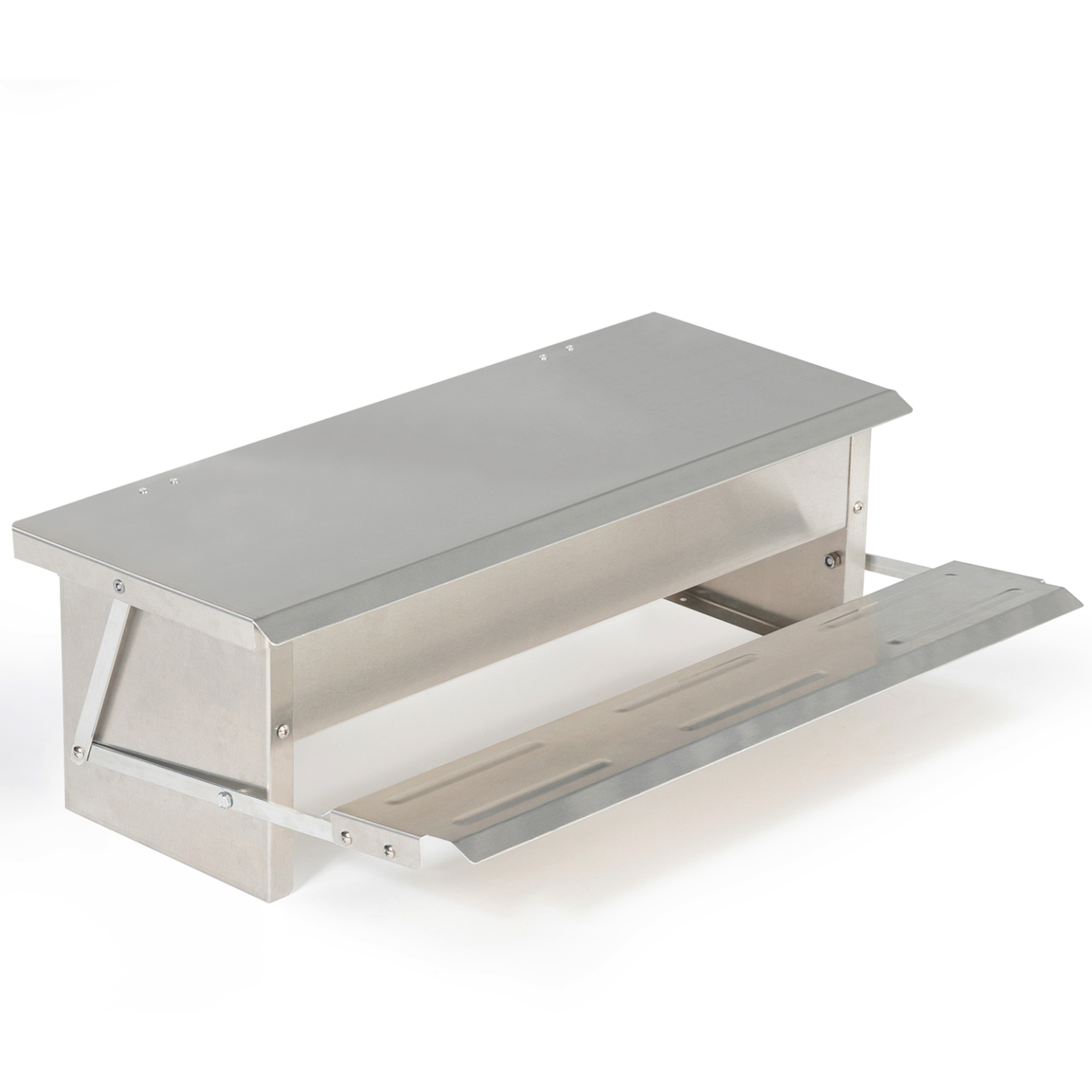 Voir la diapositive 3 : ID MARKET Mangeoire xl pour poules distributeur automatique à pédale en acier 5 kg