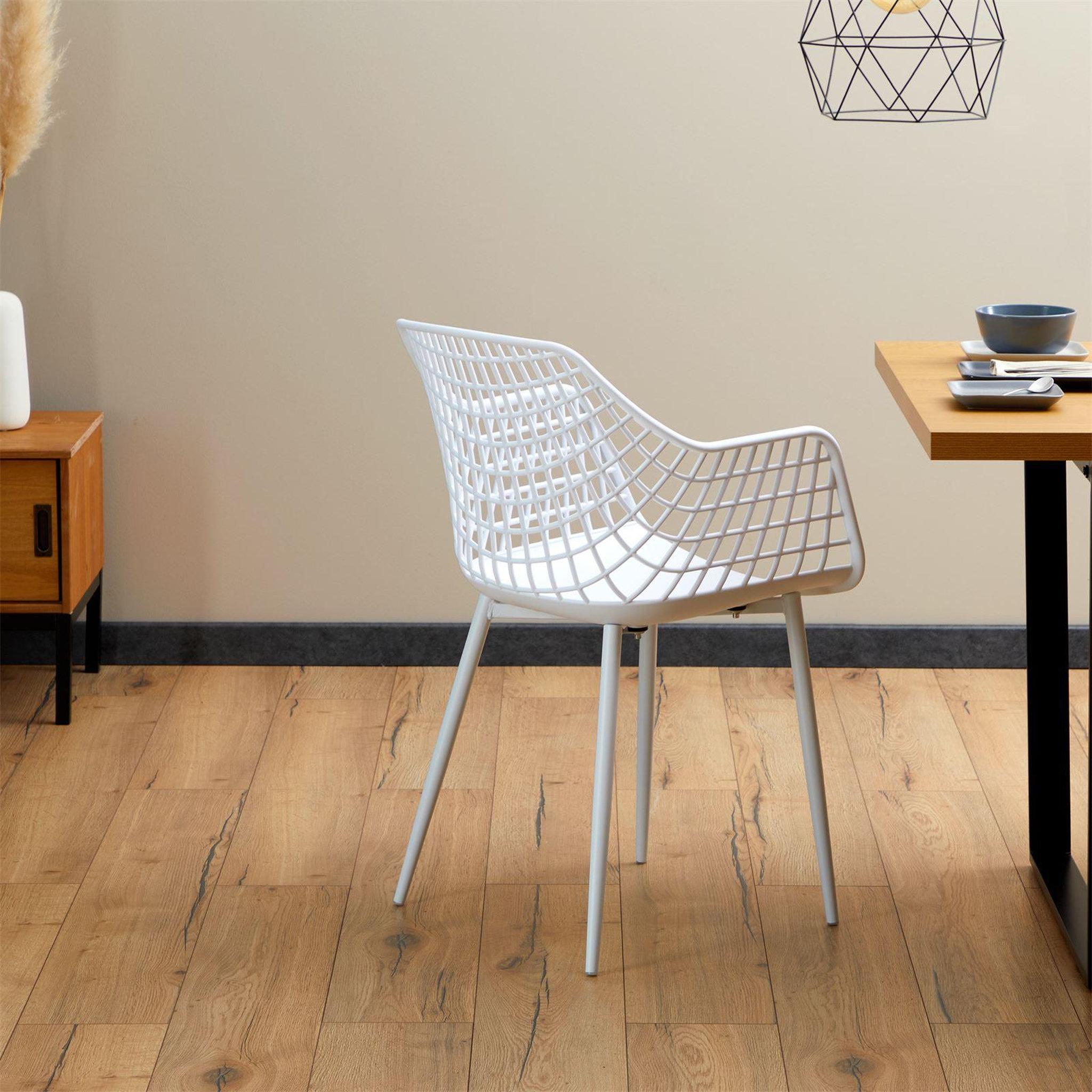 Voir la diapositive 5 : IDIMEX Lot de 4 chaises LUCIA, en plastique