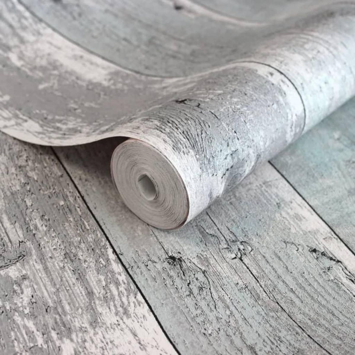 Noordwand Noordwand Papier peint Topchic Wooden Planks Gris et bleu