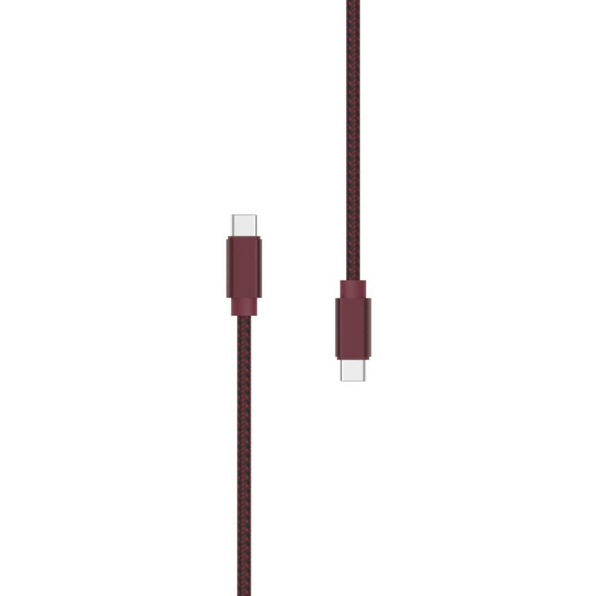 Voir la diapositive 4 : ADEQWAT Câble USB C vers USB-C Dark Red 2m