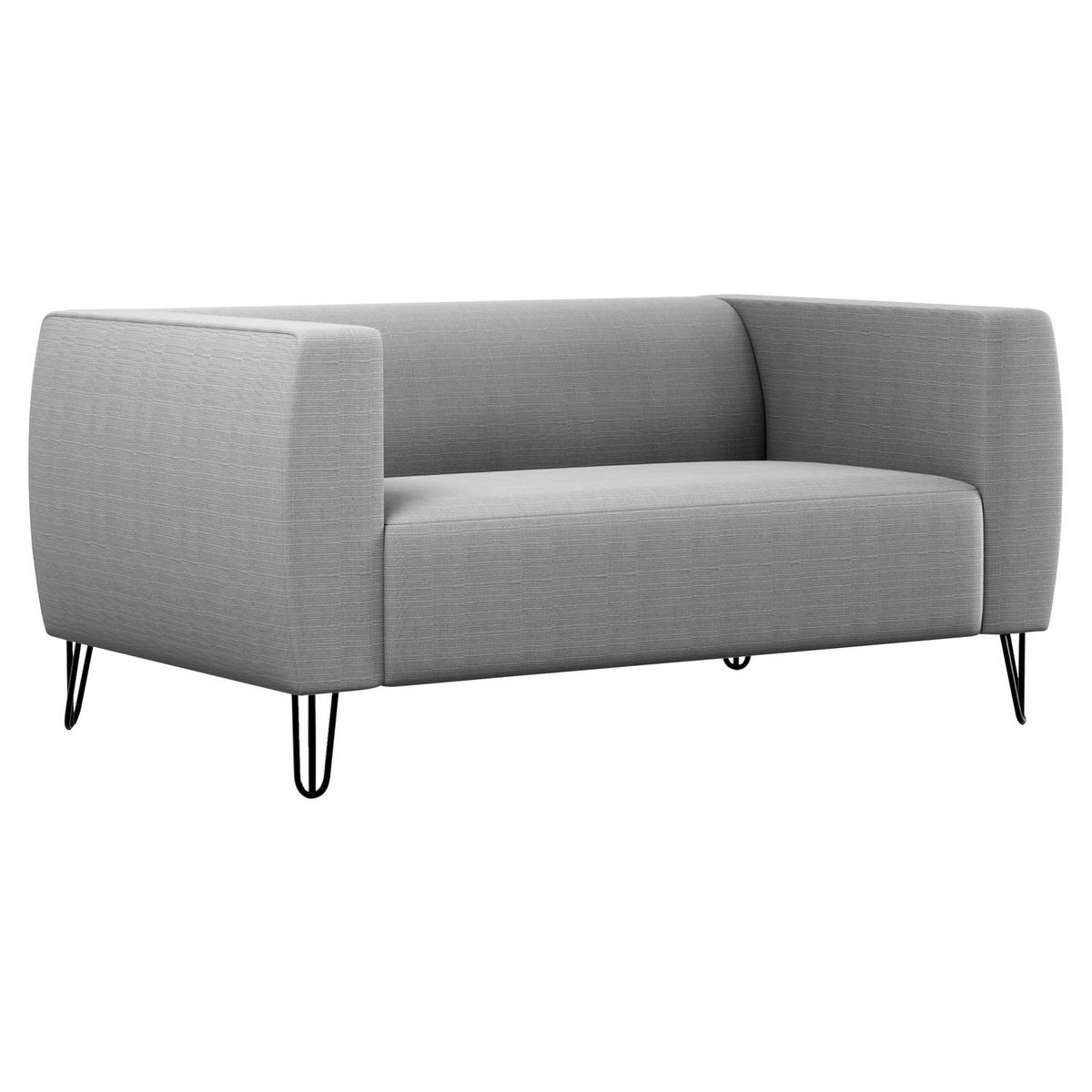 Canapé fixe 2 places pieds épingles tissu JULIO