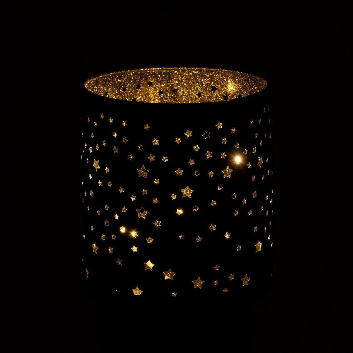 Paris Prix Photophore à Led en Métal  Convi  17cm Noir