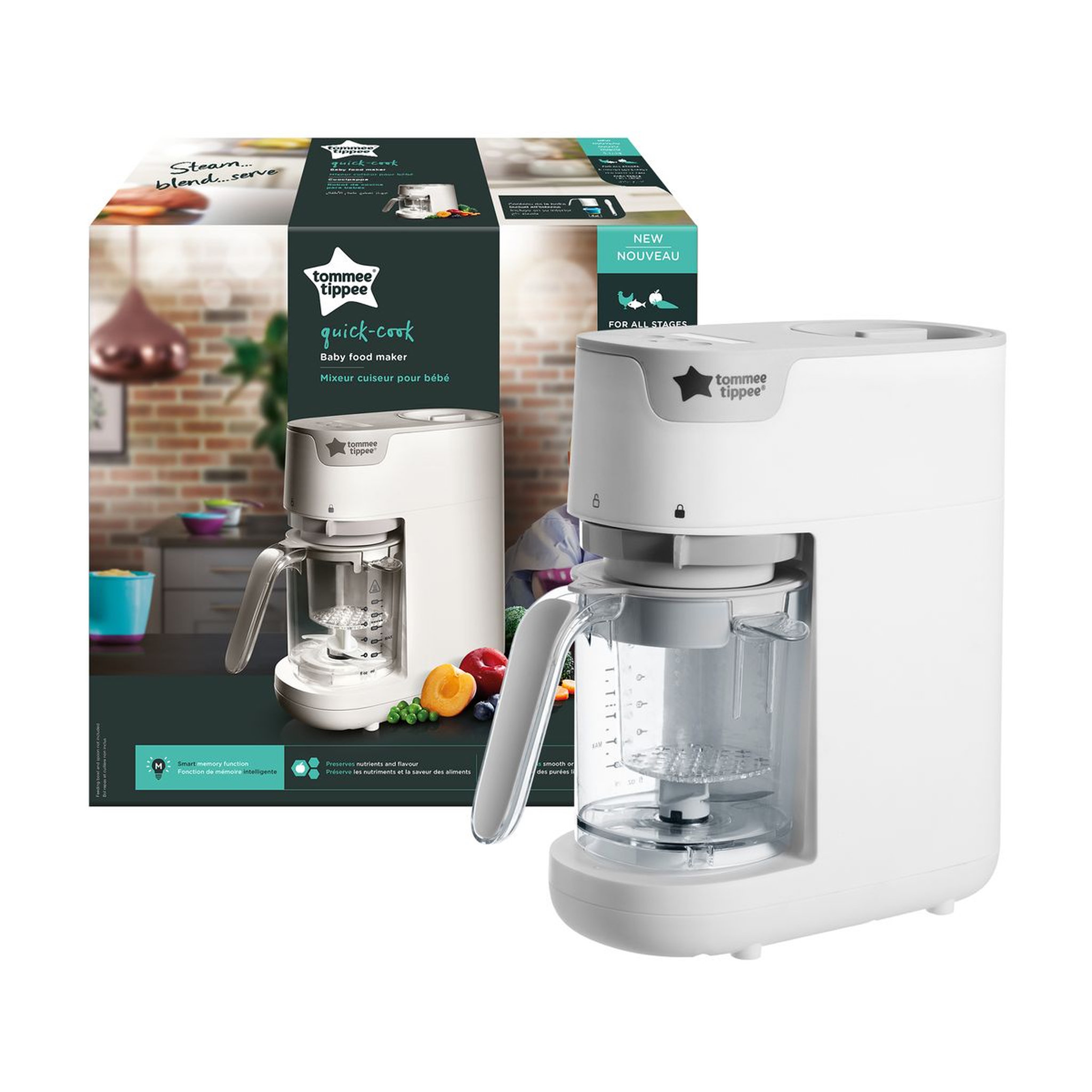 Voir la diapositive 1 : TOMMEE TIPPEE Robot cuiseur mixeur vapeur Quick Cook