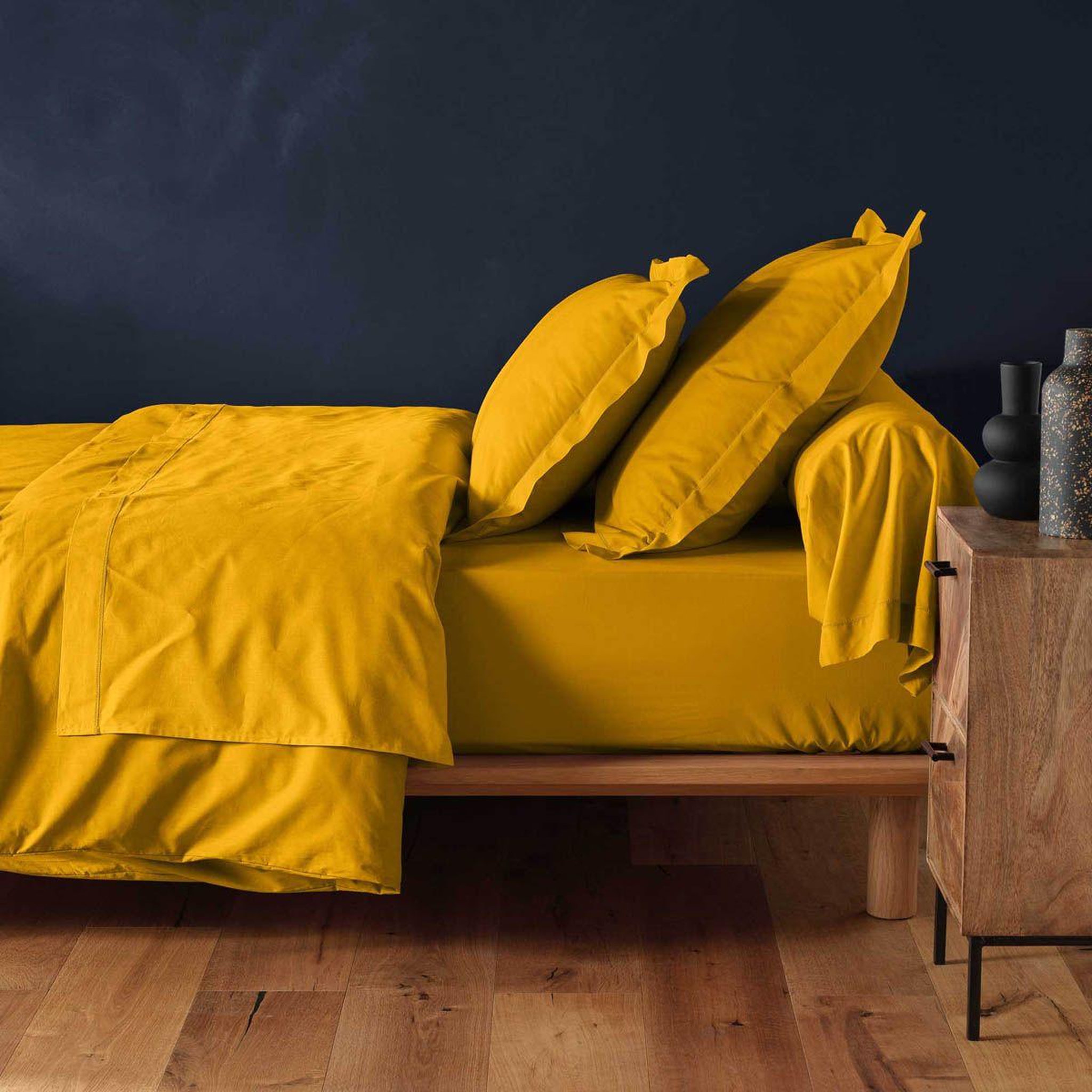 Voir la diapositive 4 : Douceur d'Intérieur Drap housse  lina  140x190cm curry