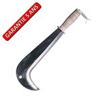 OUTILS PERRIN Serpe italienne, manche cuir naturel, outil idéal pour débrancher au bois