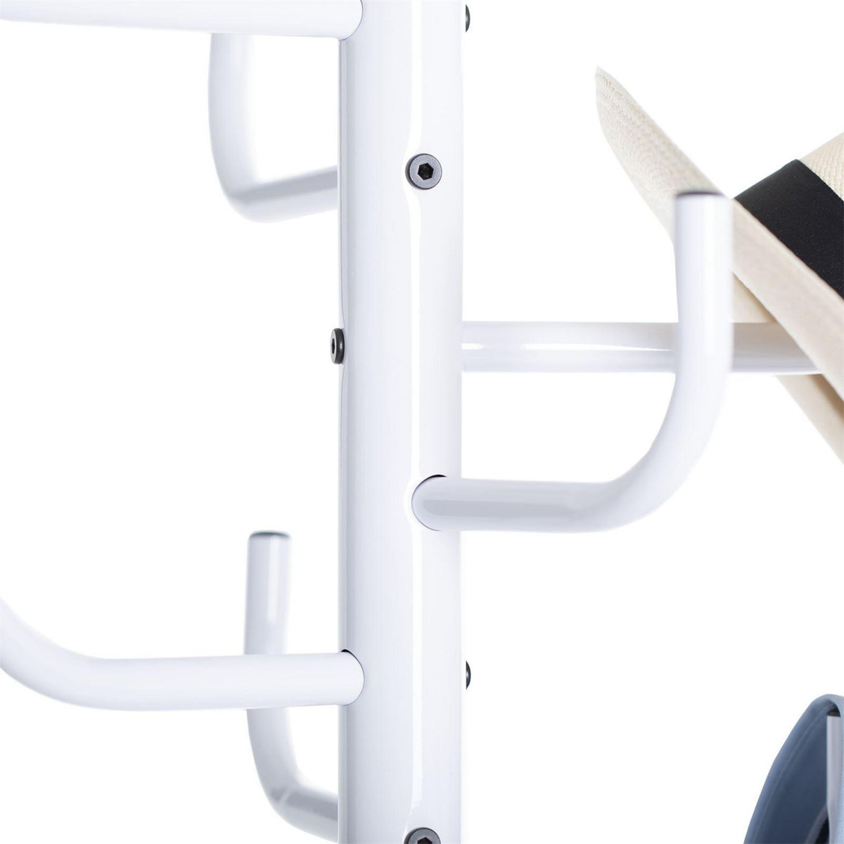 IDIMEX Porte-manteaux KAKTUS 8 portants, en métal laqué blanc