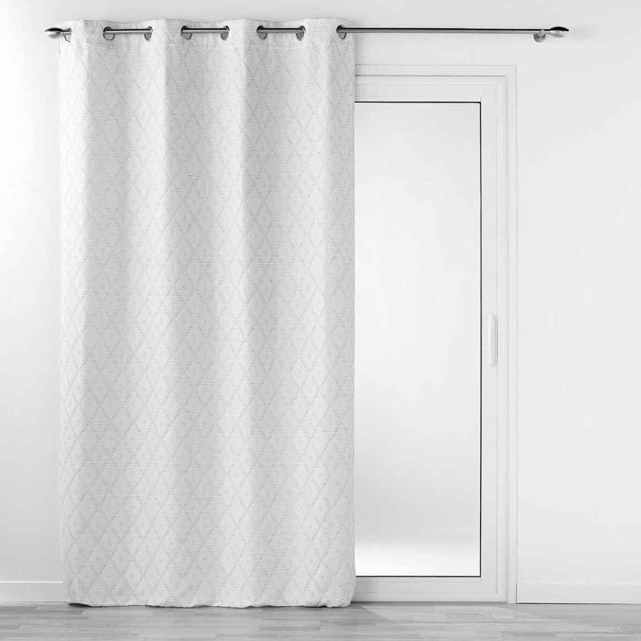 Voir la diapositive 1 : Douceur d'Intérieur Rideau à œillets jacquard  balista  140x260cm gris