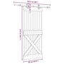 Voir la diapositive 6 : VIDAXL Porte coulissante et kit de quincaillerie 85x210 cm pin massif