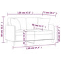 Voir la diapositive 6 : VIDAXL Canape 2 places avec oreillers gris clair 120 cm tissu
