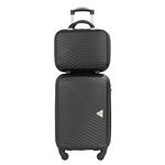 Alistair Valise cabine 55 cm et Vanity S Alistair  - Collection Iron - 4 roues - ABS ultra résistant. Coloris disponibles : Violet, Noir, Beige, Bleu, Gris