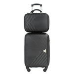 Alistair Valise cabine 55 cm et Vanity S Alistair  - Collection Iron - 4 roues - ABS ultra résistant. Coloris disponibles : Beige, Violet, Gris, Bleu, Noir